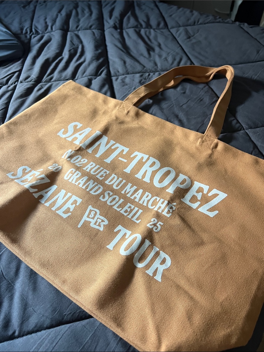 NWOT Sezane Tan Saint-Tropez Canvas Tote - Picture 2 of 9